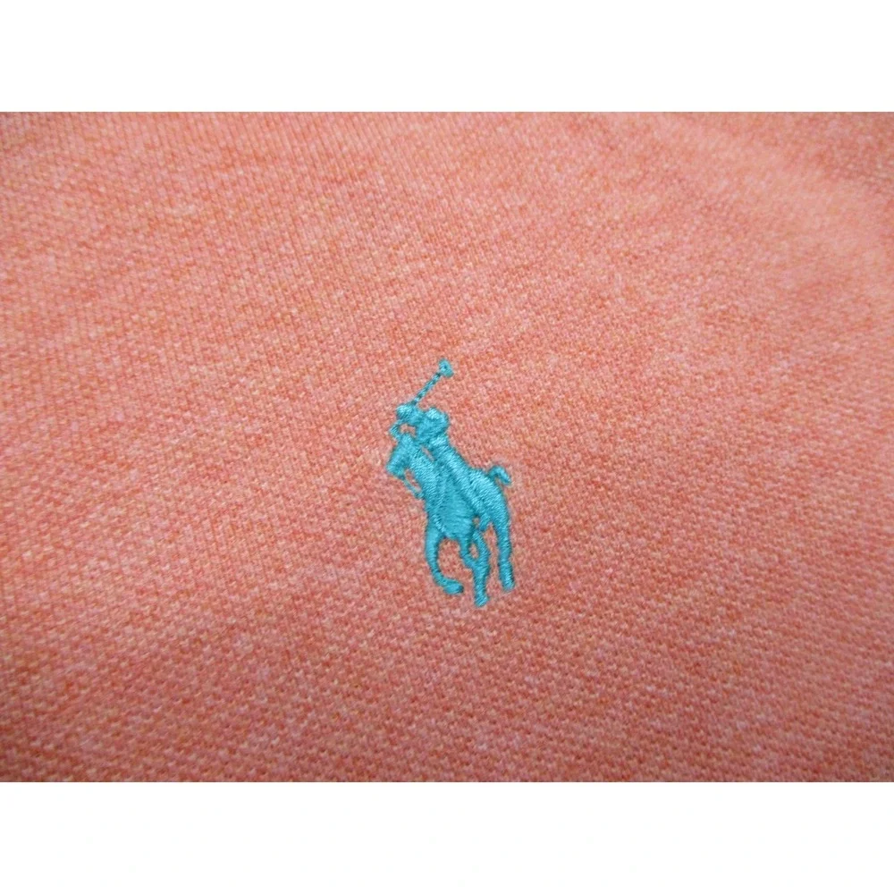 `Ralph Lauren Polo Shirt Mens 2XL Orange Classic Fit Short Sleeve Cotton Golf